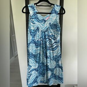 Lilly Pulitzer blue dress with belt